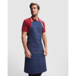 Lange Gastronomieschürze aus Baumwolle, 250 g/m2 Roly Batali farbe jeansblau erste Gebrauchsansicht
