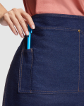Kurze Gastronomieschürze im Jeans-Stil, 250 g/m2 Roly Dacosta farbe jeansblau zweite Detailansicht