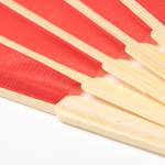 Fächer mit Bambusstreben und Polyesterstoff in verschiedenen Farben farbe rot zweite Detailansicht