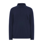 Langärmliges flammhemmendes Poloshirt, 220 g/m2 Roly Santana farbe marineblau zweite Ansicht