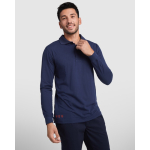 Langärmliges flammhemmendes Poloshirt, 220 g/m2 Roly Santana farbe marineblau vierte Gebrauchsansicht