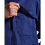 Flammhemmende Arbeitsjacke mit Reißverschluss, 360 g/m2 Roly Cruiser farbe marineblau zweite Detailansicht