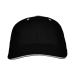 6-Panel-Kappe aus Baumwolle mit Klettverschluss hinten farbe schwarz zweite Ansicht