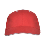 6-Panel-Kappe aus Baumwolle mit Klettverschluss hinten farbe rot zweite Ansicht