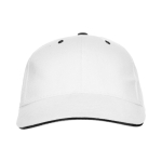 6-Panel-Kappe aus Baumwolle mit Klettverschluss hinten farbe weiß zweite Ansicht