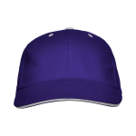 6-Panel-Kappe aus Baumwolle mit Klettverschluss hinten farbe orange zweite Ansicht