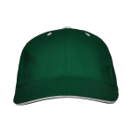 6-Panel-Kappe aus Baumwolle mit Klettverschluss hinten farbe flaschengrün zweite Ansicht
