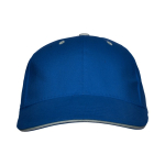 6-Panel-Kappe aus Baumwolle mit Klettverschluss hinten farbe köngisblau zweite Ansicht