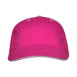 6-Panel-Kappe aus Baumwolle mit Klettverschluss hinten farbe pink zweite Ansicht