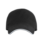 5-Panel-Kappe mit kontrastfarbiger Schirmunterseite, 170 g/m2 farbe schwarz zweite Ansicht
