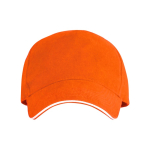 5-Panel-Kappe mit kontrastfarbiger Schirmunterseite, 170 g/m2 farbe orange zweite Ansicht
