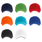 5-Panel-Kappe mit kontrastfarbiger Schirmunterseite, 170 g/m2 farbe türkis zweite Detailansicht