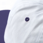 5-Panel-Kappe aus Baumwolle mit Belüftungslöchern, 170 g/m2 farbe weiß zweite Detailansicht