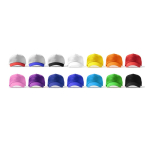 5-Panel-Kappe aus Baumwolle mit Belüftungslöchern, 170 g/m2 farbe weiß vierte Detailansicht