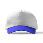 5-Panel-Kappe aus Baumwolle mit Belüftungslöchern, 170 g/m2 farbe weiß/blau zweite Ansicht