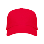 Baumwollkappe mit Klettverschluss und Belüftungslöchern farbe rot zweite Ansicht