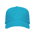Baumwollkappe mit Klettverschluss und Belüftungslöchern farbe hellblau zweite Ansicht