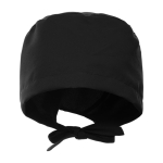 Unisex-OP-Haube aus Polyester mit verstellbaren Bändern, 150 g/m2 farbe schwarz zweite Ansicht
