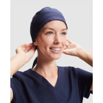Unisex-OP-Haube aus Polyester mit verstellbaren Bändern, 150 g/m2 farbe marineblau erste Gebrauchsansicht