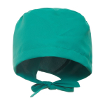 Unisex-OP-Haube aus Polyester mit verstellbaren Bändern, 150 g/m2 farbe smaragdgrün zweite Ansicht