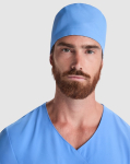 Unisex-OP-Haube aus Polyester mit verstellbaren Bändern, 150 g/m² erste Gebrauchsansicht
