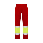Warnschutz-Arbeitshose mit Taschen, 200 g/m2 Roly Naos farbe rot zweite Ansicht