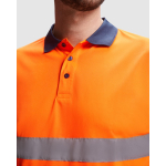 Warnschutz-Poloshirt aus Polyester, 170 g/m2 Roly Polaris farbe neonorange erste Detailansicht