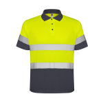 Warnschutz-Poloshirt aus Polyester, 170 g/m2 Roly Polaris farbe aschgrau zweite Ansicht