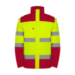 Wattierte Warnschutz-Parka mit Kapuze, 400 g/m2 Roly Epsylon farbe rot zweite Ansicht