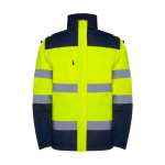 Wattierte Warnschutz-Parka mit Kapuze, 400 g/m2 Roly Epsylon farbe neongelb zweite Ansicht