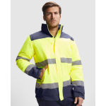 Wattierte Warnschutz-Parka mit Kapuze, 400 g/m2 Roly Epsylon farbe neongelb erste Gebrauchsansicht