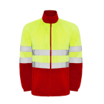 Warnschutz-Fleecejacke mit Reflexstreifen, 300 g/m2 Roly Altair farbe rot zweite Ansicht