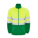 Warnschutz-Fleecejacke mit Reflexstreifen, 300 g/m2 Roly Altair farbe grün zweite Ansicht