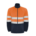 Warnschutz-Fleecejacke mit Reflexstreifen, 300 g/m2 Roly Altair farbe neonorange zweite Ansicht