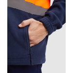 Warnschutz-Fleecejacke mit Reflexstreifen, 300 g/m2 Roly Altair farbe neonorange zweite Detailansicht