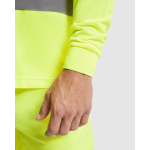Langärmliges technisches Warnschutz-Poloshirt, 170 g/m2 Roly Polaris farbe neongelb zweite Detailansicht