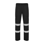 Lange Arbeitshose mit Warnschutz, 240 g/m2 Roly Daily HV farbe schwarz zweite Ansicht