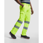 Arbeitshose mit hoher Sichtbarkeit 235 g/m2 Roly Alfa farbe neongelb dritte Gebrauchsansicht
