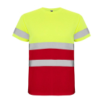 Technisches Arbeits-T-Shirt als Werbeartikel 130 g/m2 Roly Delta farbe rot zweite Ansicht