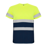 Technisches Arbeits-T-Shirt als Werbeartikel 130 g/m2 Roly Delta farbe marineblau zweite Ansicht
