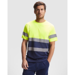 Technisches Arbeits-T-Shirt als Werbeartikel 130 g/m2 Roly Delta farbe marineblau erste Gebrauchsansicht