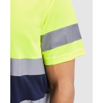 Technisches Arbeits-T-Shirt als Werbeartikel 130 g/m2 Roly Delta farbe marineblau zweite Detailansicht