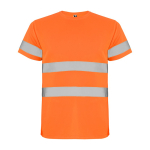 Technisches Arbeits-T-Shirt als Werbeartikel 130 g/m2 Roly Delta farbe neonorange zweite Ansicht