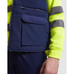 Wendbare Arbeitsweste mit hoher Sichtbarkeit 450 g/m2 Roly Persei farbe neongelb erste Detailansicht