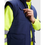 Wendbare Arbeitsweste mit hoher Sichtbarkeit 450 g/m2 Roly Persei farbe neongelb zweite Detailansicht