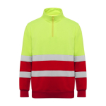 Arbeits-Sweatshirt als Werbemittel aus Fleece 280 g/m2 Roly Spica farbe rot zweite Ansicht