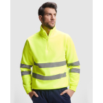 Arbeits-Sweatshirt als Werbemittel aus Fleece 280 g/m2 Roly Spica farbe neongelb vierte Gebrauchsansicht