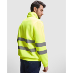Arbeits-Sweatshirt als Werbemittel aus Fleece 280 g/m2 Roly Spica farbe neongelb erste Detailansicht