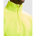 Arbeits-Sweatshirt als Werbemittel aus Fleece 280 g/m2 Roly Spica farbe neongelb zweite Detailansicht