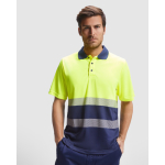 Arbeits-Poloshirt als Giveaway aus Polyester 170 g/m2 Roly Vega farbe neongelb erste Gebrauchsansicht